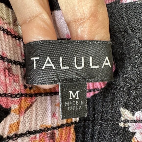 Talula Shorts Women's Size M Bohemian Festival‎ Black Floral Design Pockets - Picture 5 of 9